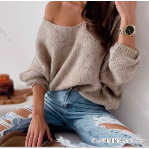 Women's Long Sleeve Knitted Sweater (S/M ONE SIZE) ITALIAN FASHION IMPSH231630