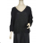 Women's Long Sleeve Knitted Sweater (S/M ONE SIZE) ITALIAN FASHION IMPSH231630 -   black -   S / M