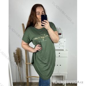 Tunika krátký rukáv dámská nadrozměr (4XL/5XL ONE SIZE) ITALSKá MóDA IM423102