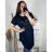 Tunika krátký rukáv dámská nadrozměr (4XL/5XL ONE SIZE) ITALSKá MóDA IM423102 3xl / 4xl white