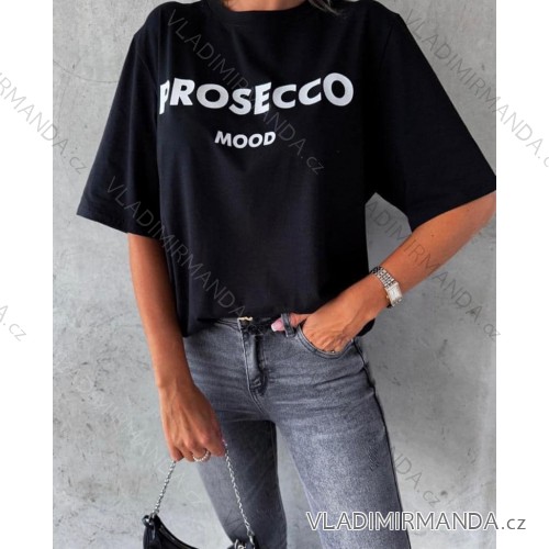 T-shirt short sleeve women (uni s-m) ITALIAN FASHION IMD20003 M / L black