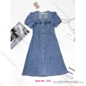Women's short sleeve denim dress (XS-XL) RE-DRESS RED24270