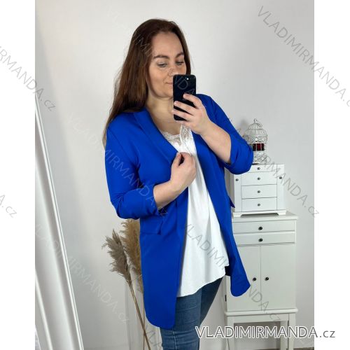 Women's long sleeve jacket (M/L/XL ONE SIZE) ITALIAN FASHION IMC23016 L/XL Royal blue