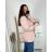 Women's long sleeve jacket (M/L/XL ONE SIZE) ITALIAN FASHION IMC23016 XL/2XL růžová starorůžová