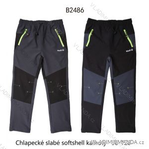 Kalhoty softshellové dětstké dorost chlapecké (116-146) WOLF B2194