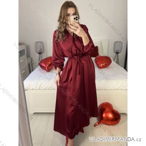 Elegant Long Sleeve Dress Women (S / M.ONE SIZE) ITALIAN FASHION IMM211302