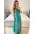 Women's Long Strapless Sequin Party Dress (S/M ONE SIZE) ITALIAN FASHION IMPSH233348 dark blue S / M