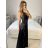 Women's Long Elegant Chiffon Sleeveless Dress (S/M ONE SIZE) ITALIAN FASHION IM423265