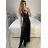 Women's Long Elegant Chiffon Sleeveless Dress (S/M ONE SIZE) ITALIAN FASHION IM423265