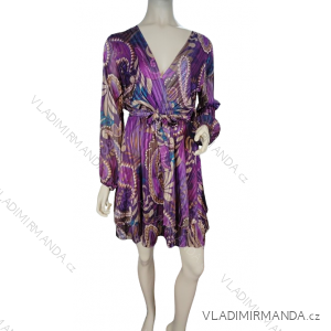 Women's Elegant Long Sleeve Dress (S/M ONE SIZE) ITALIAN FASHION IMM23M6062