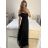 Women's Long Elegant Party Dress (S/M ONE SIZE) ITALIAN FASHION IM923MARINA