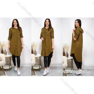 Women's Long Sleeve Shirt Dress (L/XL ONE SIZE) ITALIAN FASHION IM424039