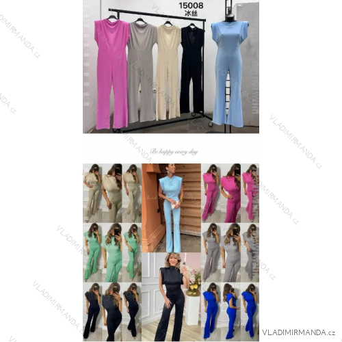 Women's Long Summer Short Sleeve Overall (S / M ONE SIZE) ITALIAN FASHION IMPDY222XFH1736