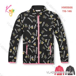 Zip-up sweatshirt long sleeve children's youth girls (116-146) KUGO FM8886