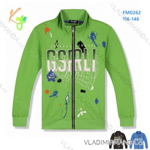 Zip-up sweatshirt long sleeve children's youth girls and boys (116-146) KUGO FM8781