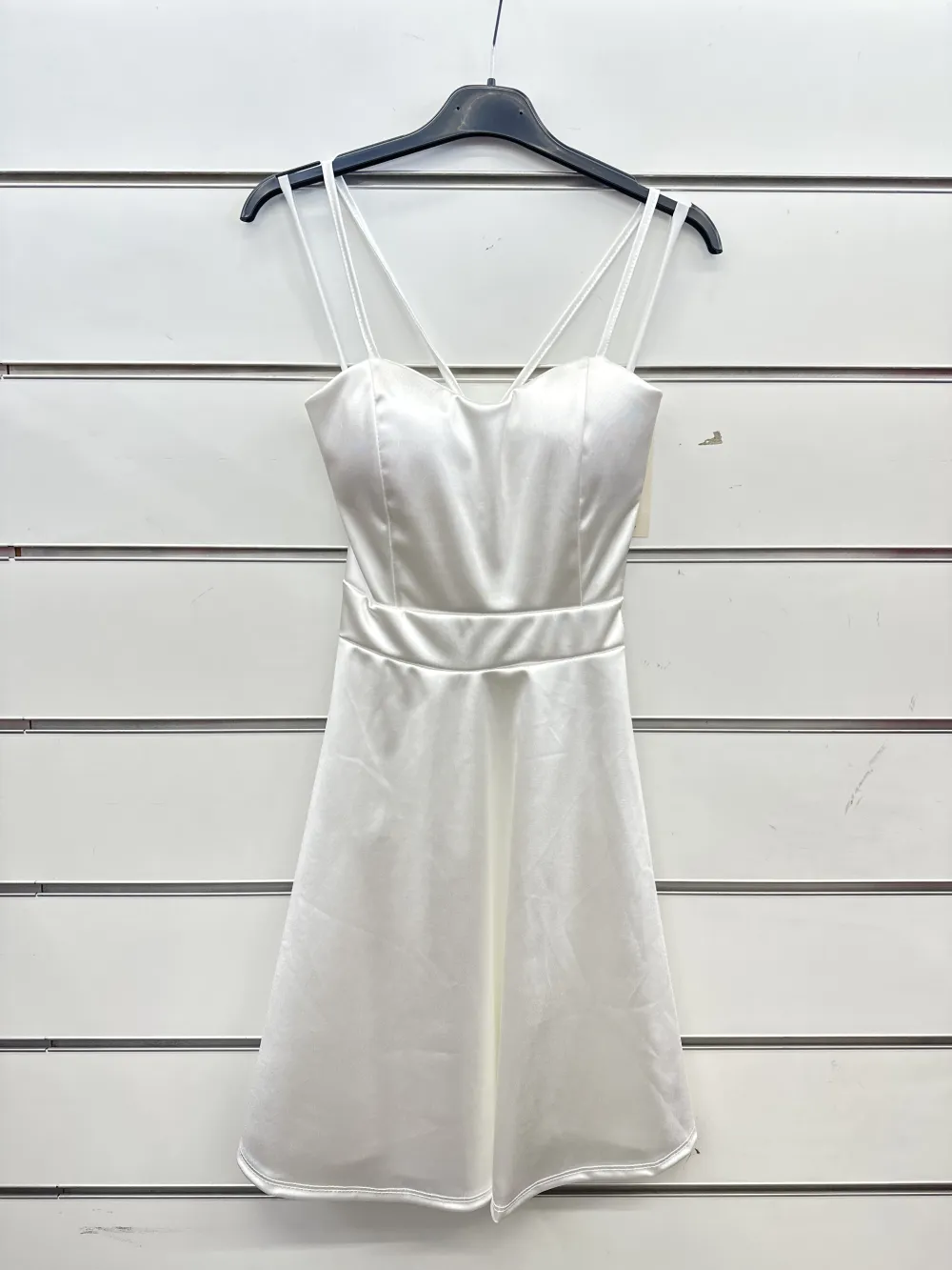 Šaty letní na ramínka dámské (S/M ONE SIZE) ITALSKÁ MÓDA IMPBB22B21841 white S / M