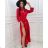 Women's Knitted Sweater Dress Set (S/M ONE SIZE) ITALIAN FASHION IMWE223972 -   red -   S / M