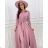 Women's Knitted Sweater Dress Set (S/M ONE SIZE) ITALIAN FASHION IMWE223972 -   red -   S / M