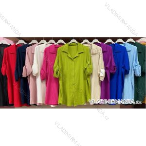 Women's Plus Size Long Sleeve Shirt (3XL/4XL ONE SIZE) ITALIAN FASHION IMWQ233259