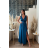 Women's Strapless Long Party Dress (S/M ONE SIZE) ITALIAN FASHION IMPSH245192 red S / M