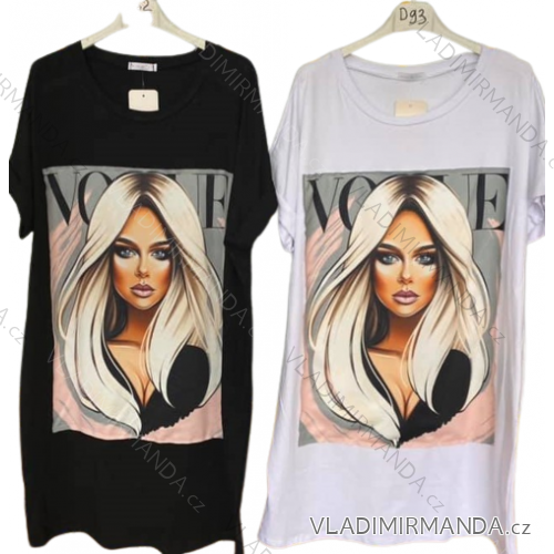Šaty letní krátký rukáv dámské (UNI S-L) ITALSKÁ MÓDA IM420442 -   white -   S / M