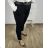 Women's stretch trousers long (S / M ONE SIZE) ITALIAN FASHION IMWB221597 2XL/3XL black