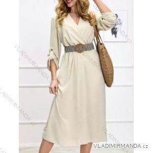 Women's Long Sleeve Hoodie Dress (S / M ONE SIZE) ITALIAN FASHION IMWA216095