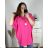 Women's Plus Size Oversize Short Sleeve Tunic (XL/2XL/3XL/4XL/5XL ONE SIZE) ITALIAN FASHION IMBM23SEE