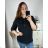 Tunika s 3/4 rukáv dámská nadrozměr (L-4XL) POLSKÁ MODA PME23FABIA 3XL white