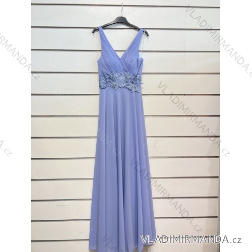 Šaty letní na ramínka dámské (S/M ONE SIZE) ITALSKÁ MÓDA IMPBB22B21841 Light blue S / M