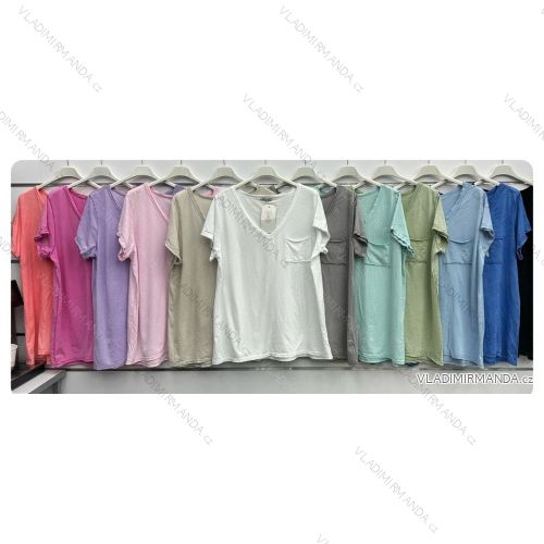 Women's Long Sleeve Hoodie Dress (S / M ONE SIZE) ITALIAN FASHION IMWA216095