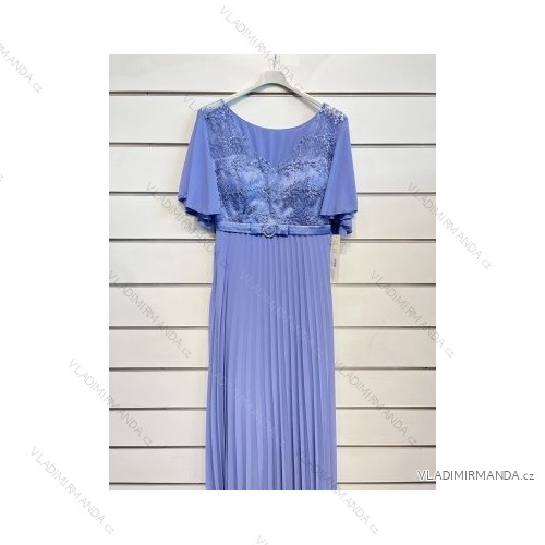 Šaty letní na ramínka dámské (S/M ONE SIZE) ITALSKÁ MÓDA IMPBB22B21841 Light blue S / M