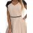 254-3 SILVIA Dress with lace inserts - beige