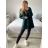 Women's Long Sleeve Alpaca Coat (S/M/L ONE SIZE) ITALIAN FASHION IMWCW23010 M / L Green