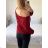 Women's short sleeve shirt top (S / M ONE SIZE) ITALIAN FASHION IMM22U5295 S / M red