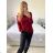 Women's short sleeve shirt top (S / M ONE SIZE) ITALIAN FASHION IMM22U5295 S / M red