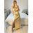 Women's Strapless Long Party Dress (S/M ONE SIZE) ITALIAN FASHION IMPSH2360055