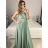 Women's Strapless Long Party Dress (S/M ONE SIZE) ITALIAN FASHION IMPSH2360055 Light blue S / M