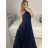 Women's Strapless Long Party Dress (S/M ONE SIZE) ITALIAN FASHION IMPSH2360055 S / M dark blue