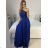 Women's elegant wedding social long dress with straps (S/M ONE SIZE) ITALIAN FASHION IMM2268806 -   red -   S / M