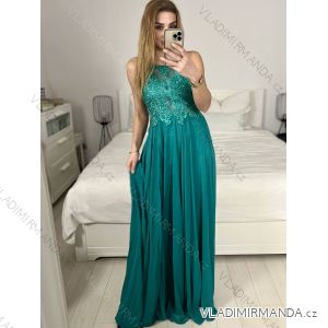 Women's elegant wedding social long dress with straps (S/M ONE SIZE) ITALIAN FASHION IMM2268806