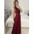 Women's elegant wedding social long dress with straps (S/M ONE SIZE) ITALIAN FASHION IMM2268806 -   red -   S / M