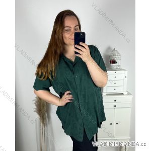 Women's Plus Size Long Sleeve Shirt (3XL/4XL ONE SIZE) ITALIAN FASHION IMWQ233259