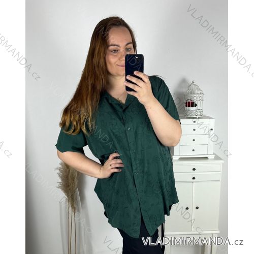 Women's Plus Size Long Sleeve Shirt (3XL/4XL ONE SIZE) ITALIAN FASHION IMWQ233259