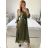 Women's Elegant Long Long Sleeve Dress (S/M ONE SIZE) ITALIAN FASHION IM4221091