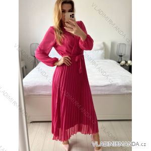 Women's Elegant Long Long Sleeve Dress (S/M ONE SIZE) ITALIAN FASHION IM4221091