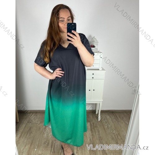 Women's short sleeve tunic (uni xL / 2XL) TURKISH FASHION TM9200691 3xl / 4xl Green