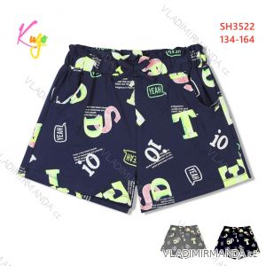 Kraťas shorts with sequins baby teen girl (98-128) KUGO K627