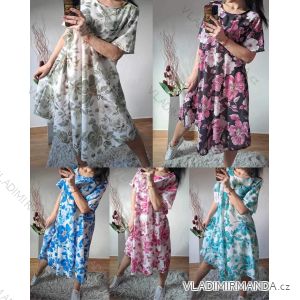 Women's Cotton Short Sleeve Summer Dress (S / M / L / XL ONE SIZE) ITALIAN FASHION IMD22472
