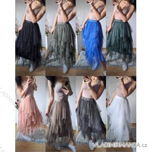 Women's Long Denim Skirt (S/M/L ONE SIZE) ITALIAN FASHION IMD24020